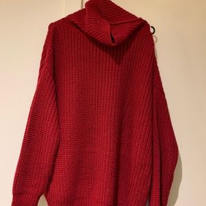 Red oversized knit